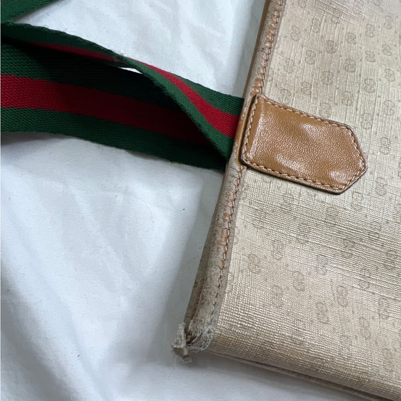 Gucci Beige GG Monogram Large Tote With Front Pocket Beige Logo Bag A501023 - Picture 7 of 13